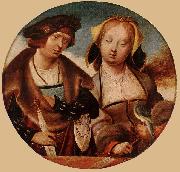 ENGELBRECHTSZ., Cornelis St Cecilia and her Fiance sdf oil painting artist